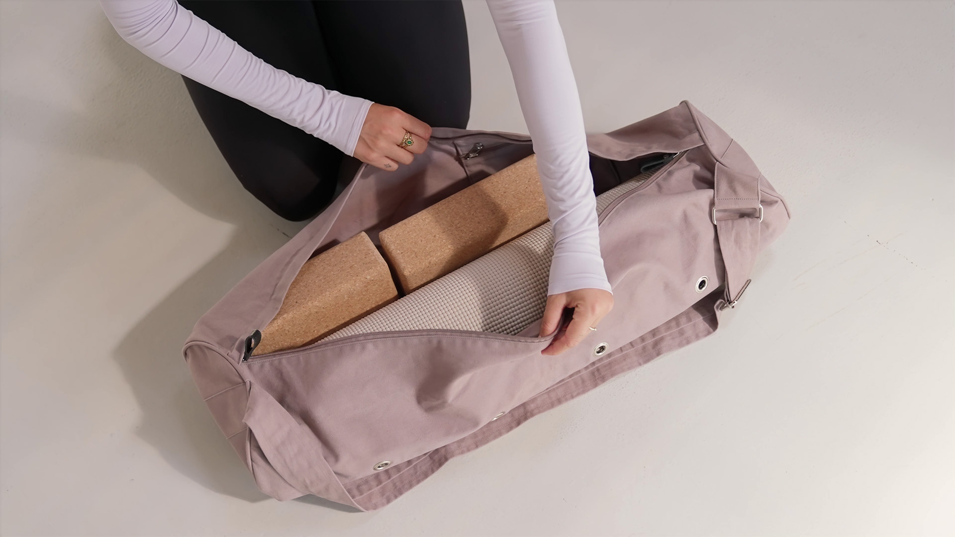 Yogatas katoen eco taupe - Lotus